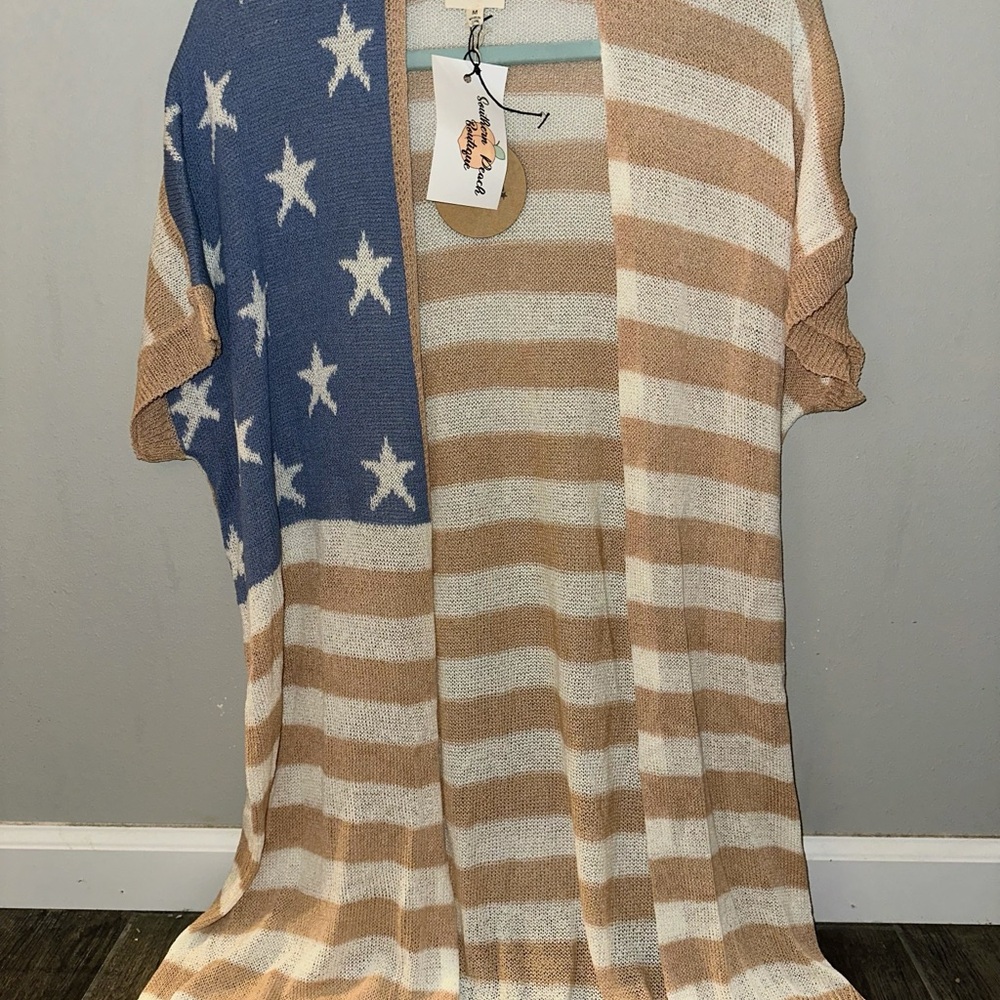 BiBi Women's Striped and Star Patterned Top - Blue and Tan